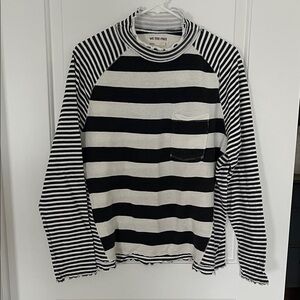 We The Free Striped Long Sleeve Shirt - Black and White